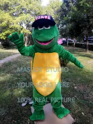 Зеленая черепаха костюм талисмана обычай необычные костюмы аниме косплей комплекты mascotte необычные костюмы платье карнавал 41327