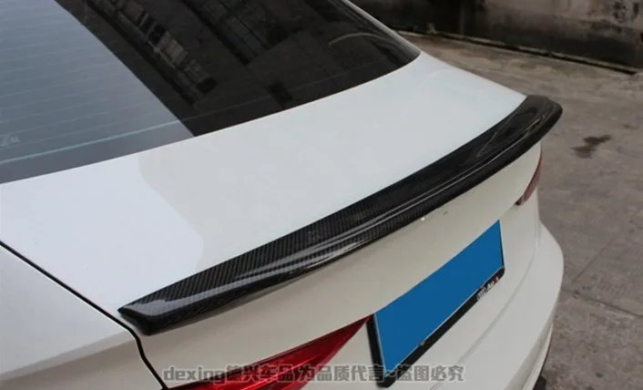 

Спойлер HLONGQT из углеродного волокна для Audi A3 S3 RS3 2014.2015.2016.2017, высококачественные автомобильные Спойлеры для заднего крыла, автомобильные аксессуары