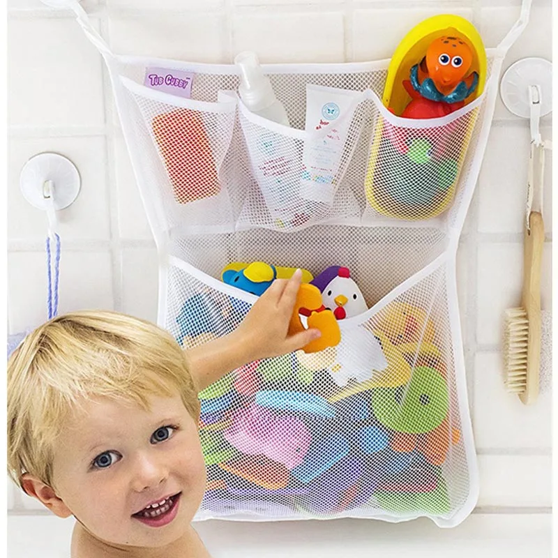 

Portable Tidy Storage Suction Cup Folding Bag Kids Baby Bath Toys Baby Bathroom Toys Suction Cup Baskets Mesh Bag Organiser Net