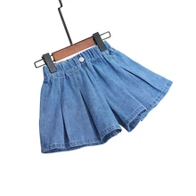 Новые летние джинсовые шорты для девочек детские юбки для маленьких девочек джинсовые штаны хлопковые брюки для маленьких детей, одежда для девочек