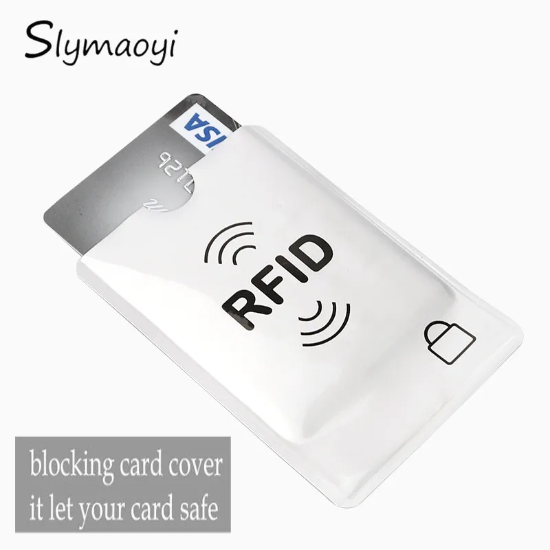 

5PC Anti Rfid Wallet Blocking Reader Lock Bank Card Holder Id Bank Card Case Protection Metal Credit Card Holder Aluminium