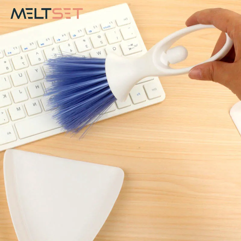 

Mini Desktop Sweep Cleaning Brush Small Broom Dustpan Set Air Conditioner Dashboard Laptop Computer Keyboard Cleaner Tool