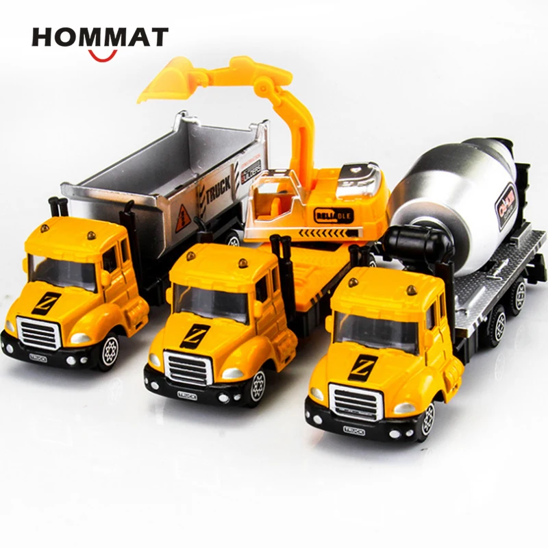 HOMMAT Simulation 1:64 набор из 3 пожарных Сэм пожарная машина строительный двигатель мусор