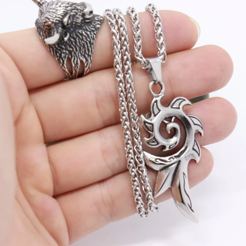 High end jewelry Phoenix pendant Stainless steel pendant retro fashion