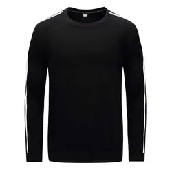 Осенние мужские футболки Серый Зеленый Черный брендовая одежда для человека с длинным рукавом Футболки для женщин плюс Размеры Футболки