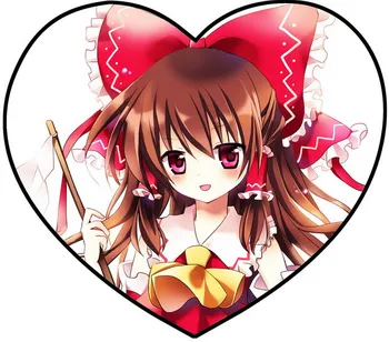 

Touhou Project Anime Reimu Single Sided Pattern Fabric Heart Pillow #36103