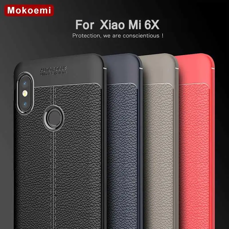 

Mokoemi Fashion Lichee Pattern Shock Proof Soft 5.99"For Xiaomi Mi A2 Case For Xiaomi Mi A2 6X Cell Phone Case Cover