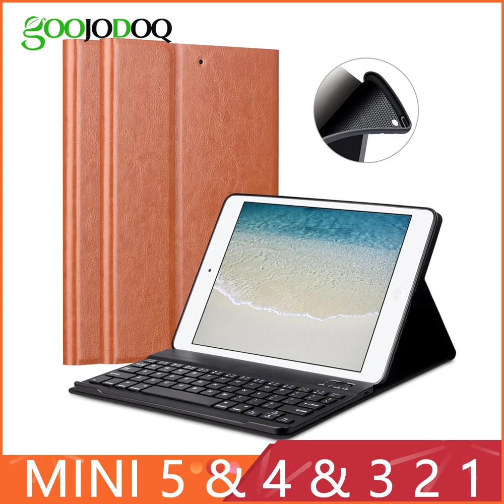 Чехол для клавиатуры iPad Mini 4 3 2 1 5 2019 [многоуровневый] силиконовый чехол из ПУ кожи