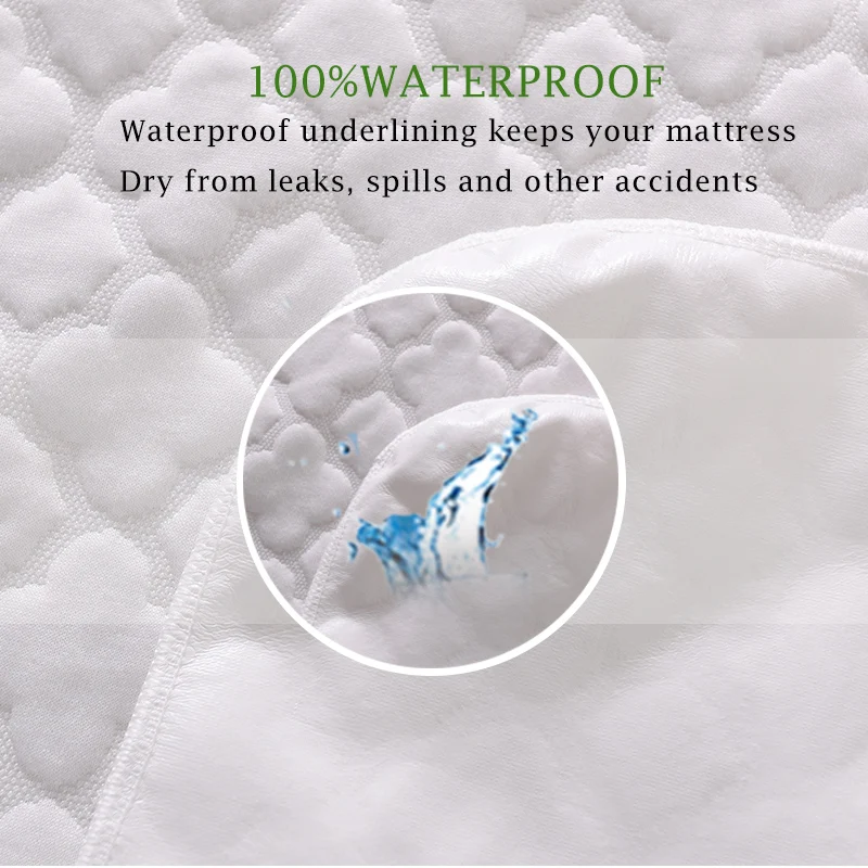  LFH Jacquard Cloudy Mattress Topper Bed Mattress Cover Colchao Waterproof Breathable Mattress Pad F