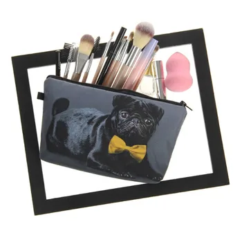 

Feather Dog 3D Printing Cosmetic Bag Pencil Bagsorganizer Fashion New Makeup Bag Trousse De Maquillage Necessaire Women Pouch