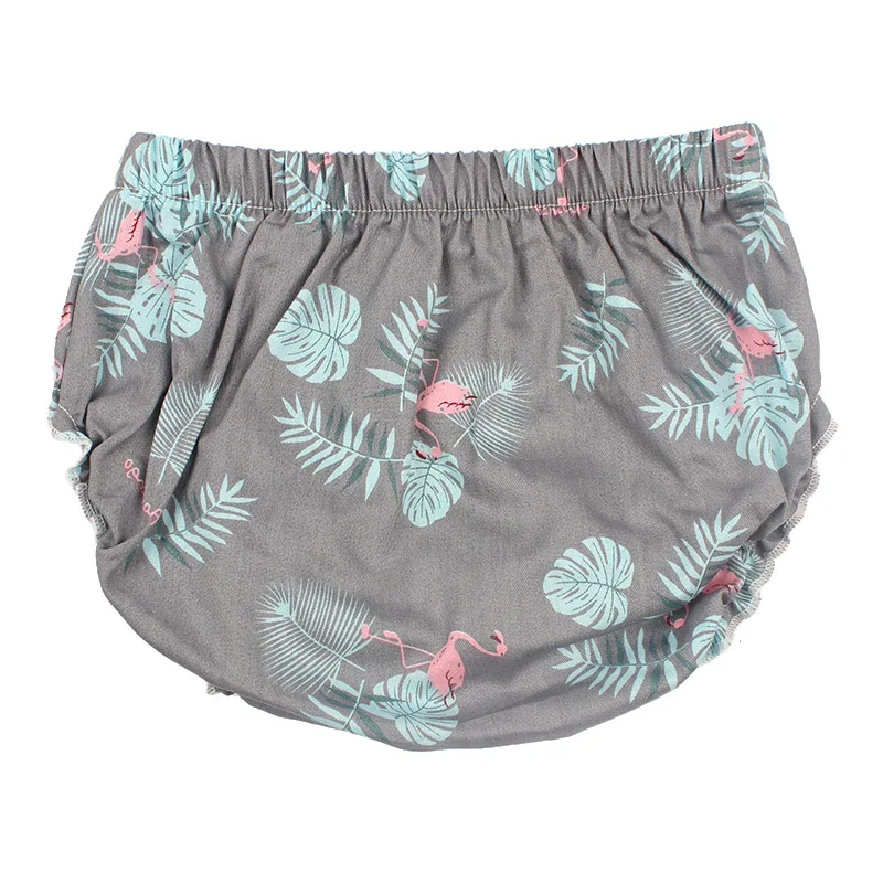 Flamingo Baby Bloomers Newborn Baby Cotton Nappy Cover Shorts Floral Print Little Girl Sunsuit Bohemian Baby Clothes (7)
