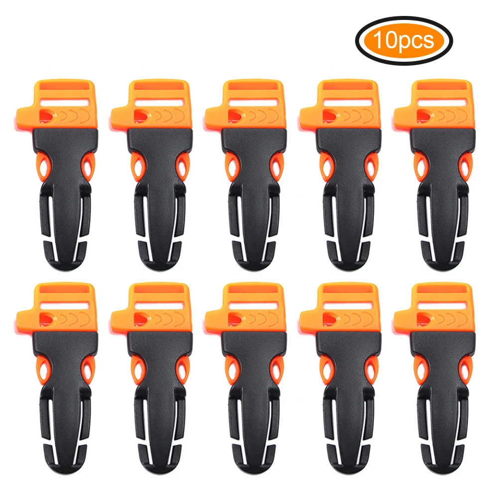

/ 10pcs/lot Quick Release Plastic Buckles with Emergency Whistle EDC Outdoor Useful Buckle for 20mm Paracord Bracelet
