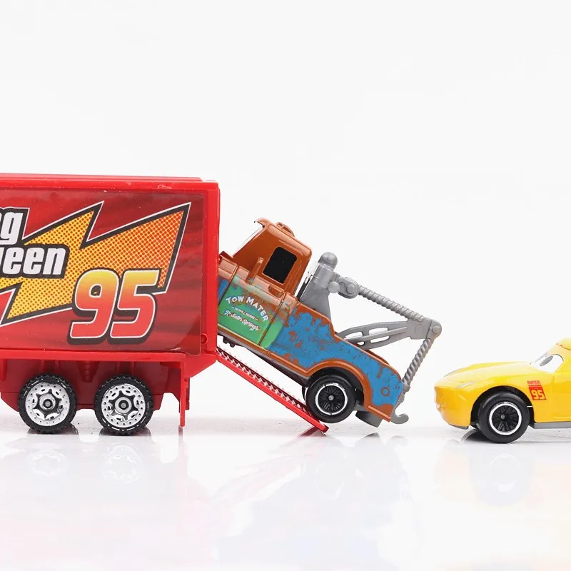 Disney «Тачки» для детей 3, 7 шт./компл. Lightning Mcqueen Джексон Storm Крус Mater Мак дядя грузовик 1:55 литья под давлением Металл модель автомобиля для детей