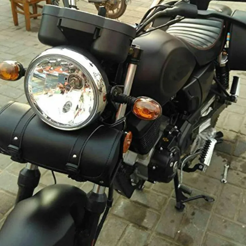 Универсальный для мотоцикла седло сумки руль инструмент с зубчиками сумки с двумя быстро расстегивающиеся пряжки черный PU Leatther