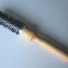 Розничная древесины Бука рулона волосы щеткой с деревянной ручкой, дерево щетка для волос