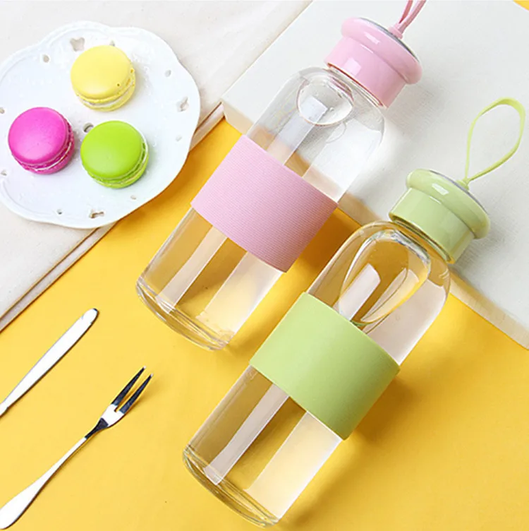 400ml glass water bottle Leak Proof Seal Large Capacity a Sport