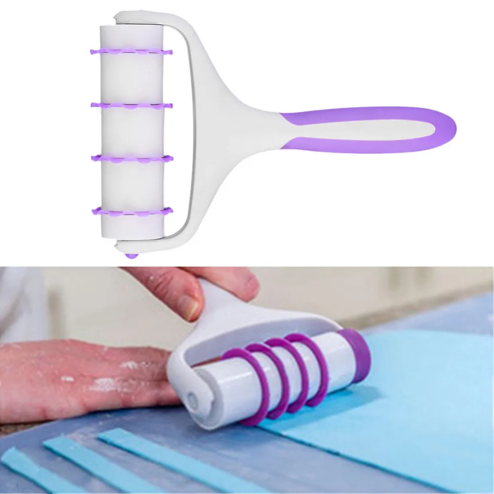 

Plastic Cake Rolling Pin Lace Embosser Roller Set Cake Decorating Tools Baking Tools For Cake Fondant Strip Ribbon Wheel Cutter