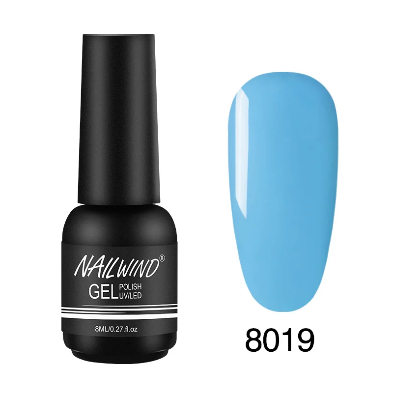 Гель nailwind лак для ногтей чистый цвет полуперманентный Базовый Топ нужен УФ светодиодный светильник для маникюрный лак Гибридный гель для ногтей ROSALIND - Цвет: 8019