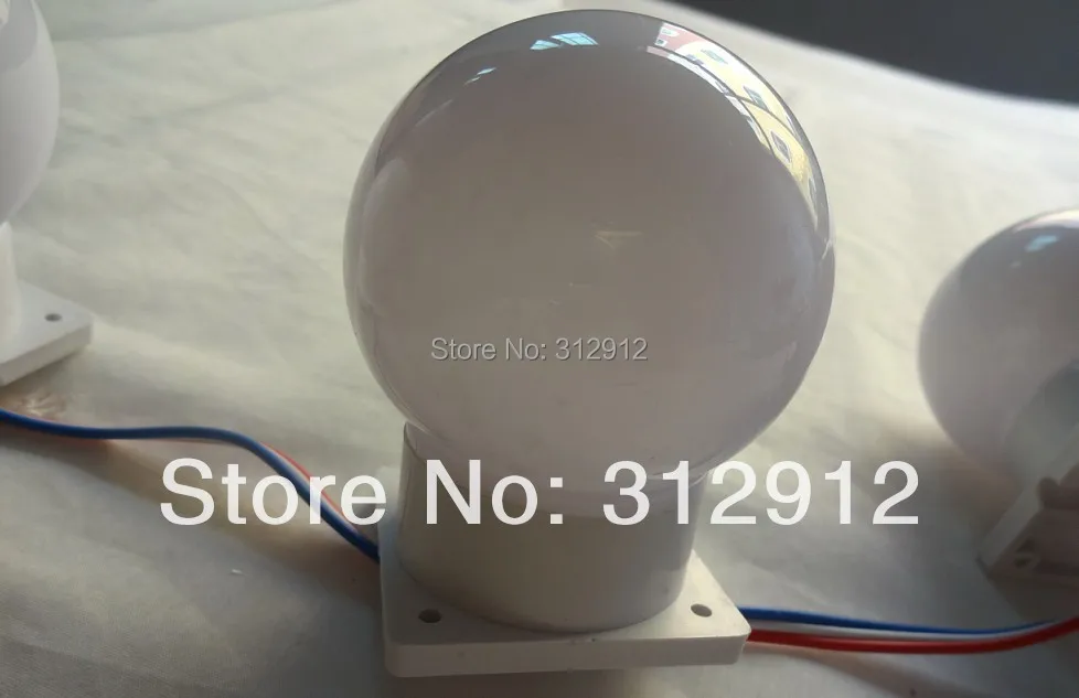 

60mm diamter full color WS2811 globe type pixel light;DC12V input;1.44W(6pcs 5050 SMD RGB inside);white base;40pcs a string
