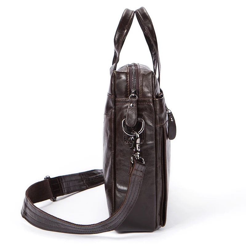 Kopen OGRAFF Echt leer Mannen Handtassen Aktetassen Schoudertassen Laptop Tote tas mannen Crossbody Messenger Tassen Handtassen designer
