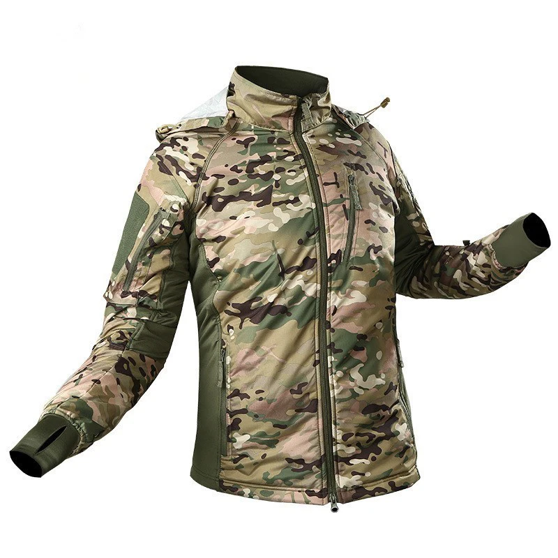 Мужская водонепроницаемая военная тактическая куртка, Мужская теплая ветровка, куртка-бомбер, камуфляжное пальто с капюшоном, мужская куртка в армейском стиле США