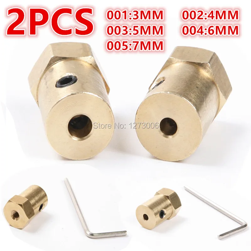 2Pcs 3/4/5/6/7mm Motor Shaft Coupling Coupler Hex Coupling Wrench