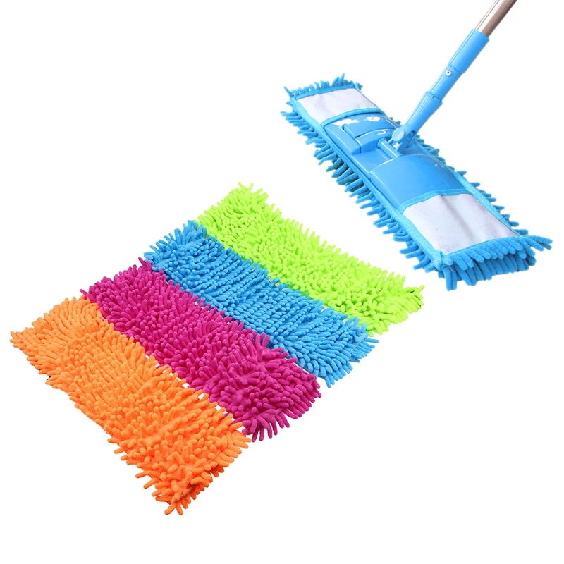 

WCIC Flat Mops Replacement Refill Head to Floor Mops Cleaning Pads Fiber Spray Mop Head for Floor Chenille Flat Mop Head