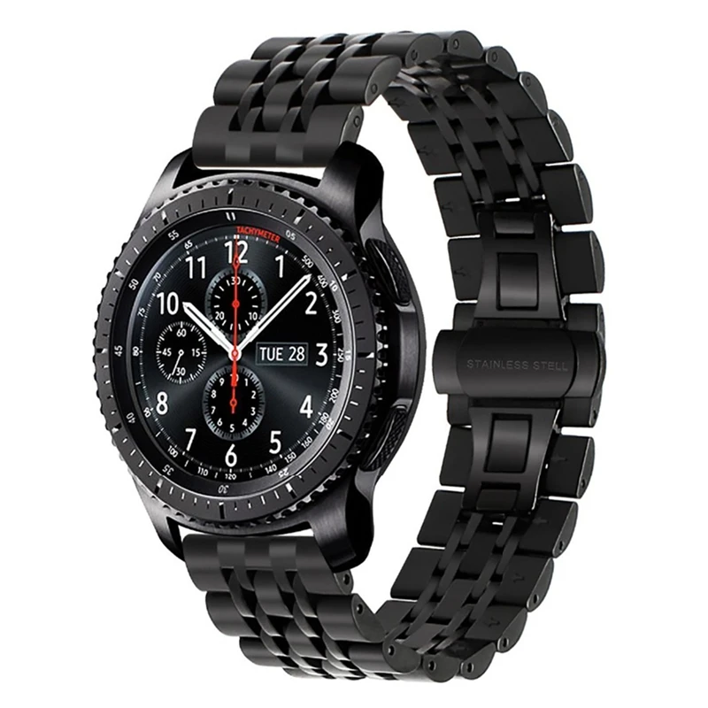 

20mm 22mm Wristband for Samsung Galaxy Watch 42mm 46mm/Active 40mm Band Stainless Steel Bracelet for Gear S3/S2 Classic Strap