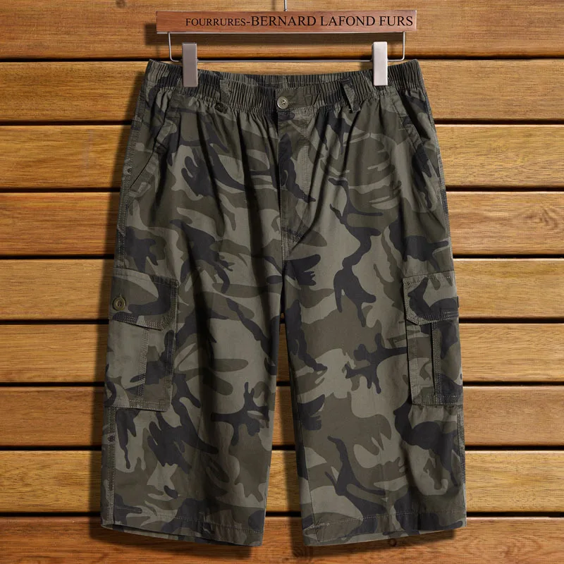 Новые летние Повседневное камуфляжные шорты Для мужчин хлопок Высокое качество, Большие размеры шорты брюки Для мужчин