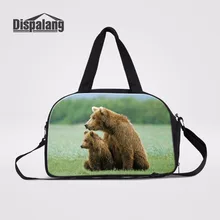 Dispalang Повседневная сумка для багажа+ независимая сумка для обуви с принтом медведя, дорожные сумки для поездок, сумка для багажа, Женская дорожная сумка