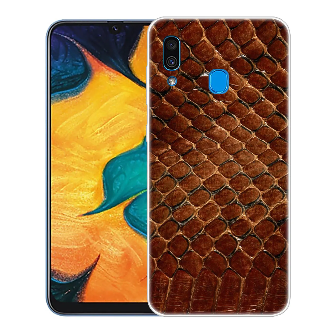 Розовый кожаный чехол для телефона Lavaza со змеиным чешуей Samsung Galaxy A70 A60 A50 A40 A30 A20 A10