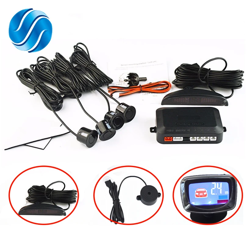 

SINOVCLE Car Parking Sensor Kit Buzzer / LED Display / LCD Display 4 Sensors 22mm Reverse Backup Car Parking Radar Monitor