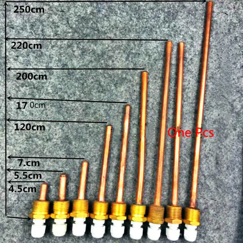 1 шт. G3/4 Солнечный водонагреватель датчик температуры зонд медная труба фитинг подключения L4.5~ 250 см OD8mm ID6.8mm