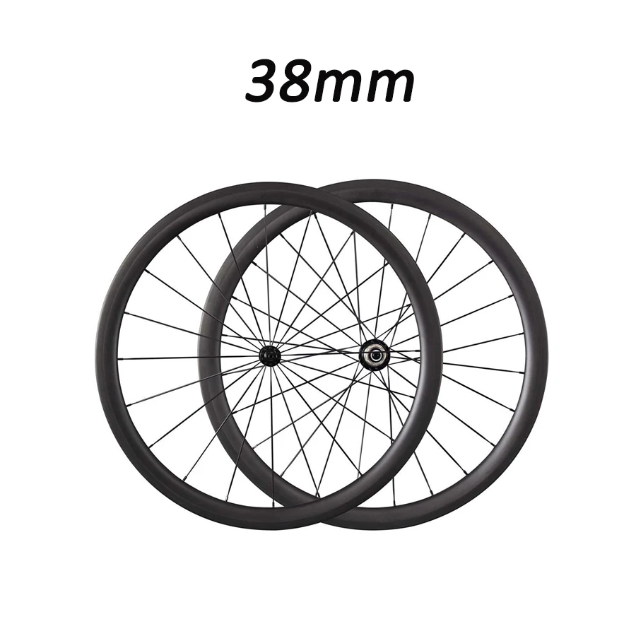 Discount OZUZ Ceramic Bearing Carbon Road Bike Wheels 38mm 50mm 88mm 23mm Wide 3k Matte Clincher Tubular 23mm Bicycle Wheelset 700c cycle 2