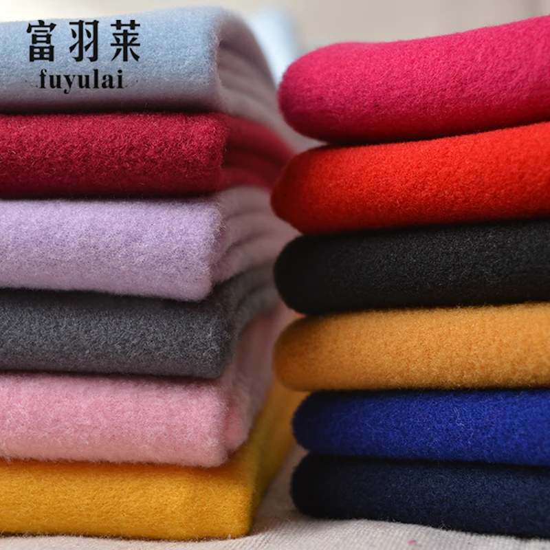 DIY 16 colors 150cm width heavy woolen Fabrics cloth Autumn & Winter