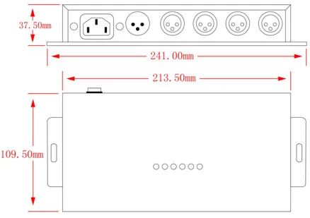 Amplificador e splitter e repetidor de Sinal Portas de Saída Distribuidor de Sinal Colornie Novo 4ch Dmx512 Dmx e 4 Dmx 3 de Sinal DMX 4 Portas de Saída DMX Distribuidor de Sinal