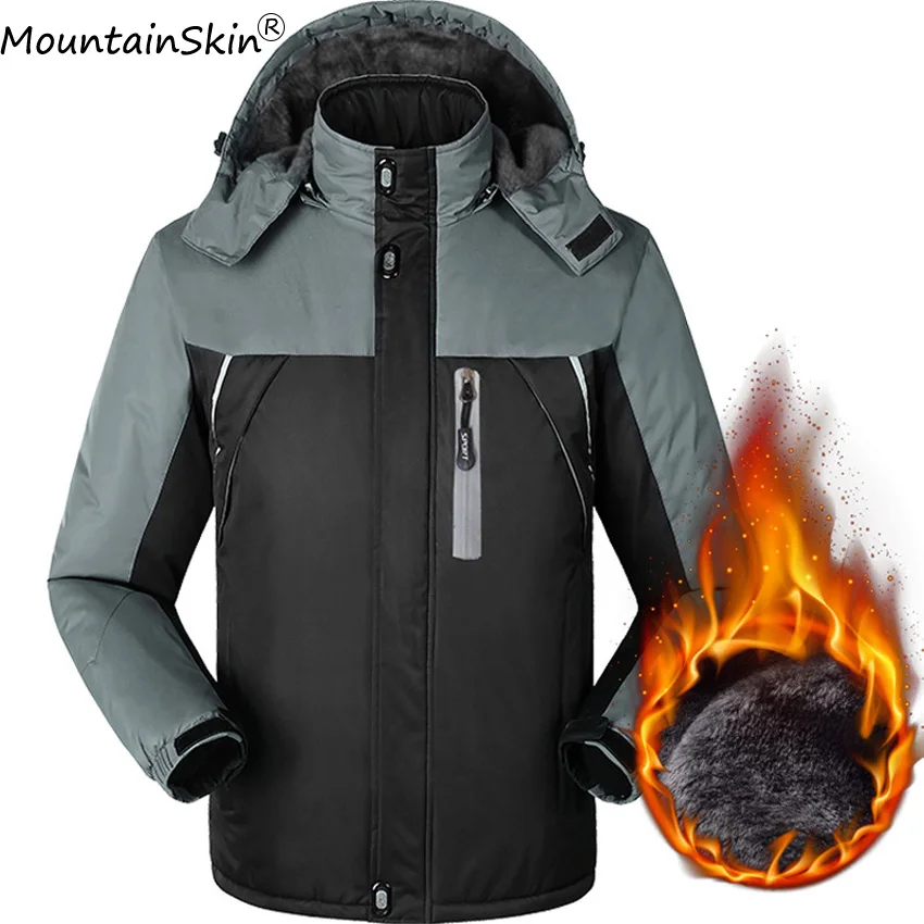 Mountainskin Men's Winter Jackets 9XL Waterproof Windproof Hooded