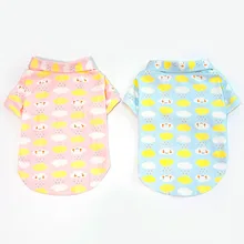 Милый Рубашка с рисунком «Собаки» летняя весенняя одежда для собаки пижамы Чихуахуа пуделя для Мопсов, французских бульдогов Одежда для щенков Одежда для собак, пальто