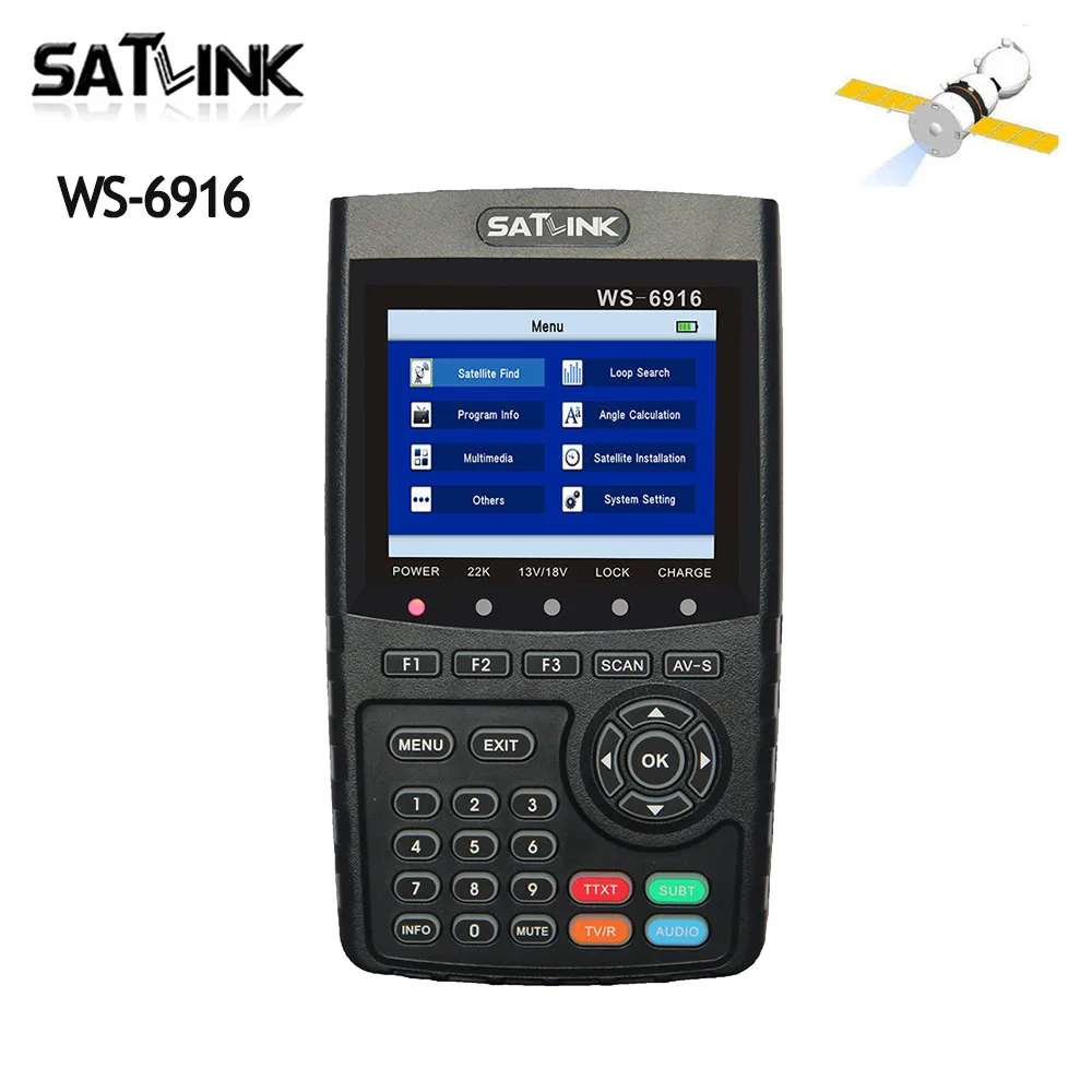 

[Genuine] Satlink WS-6916 3.5'' DVB-S2 FTA Digital Satellite Signal WS6916 High Definition MPEG-2/MPEG-4 Satellite Finder Meter