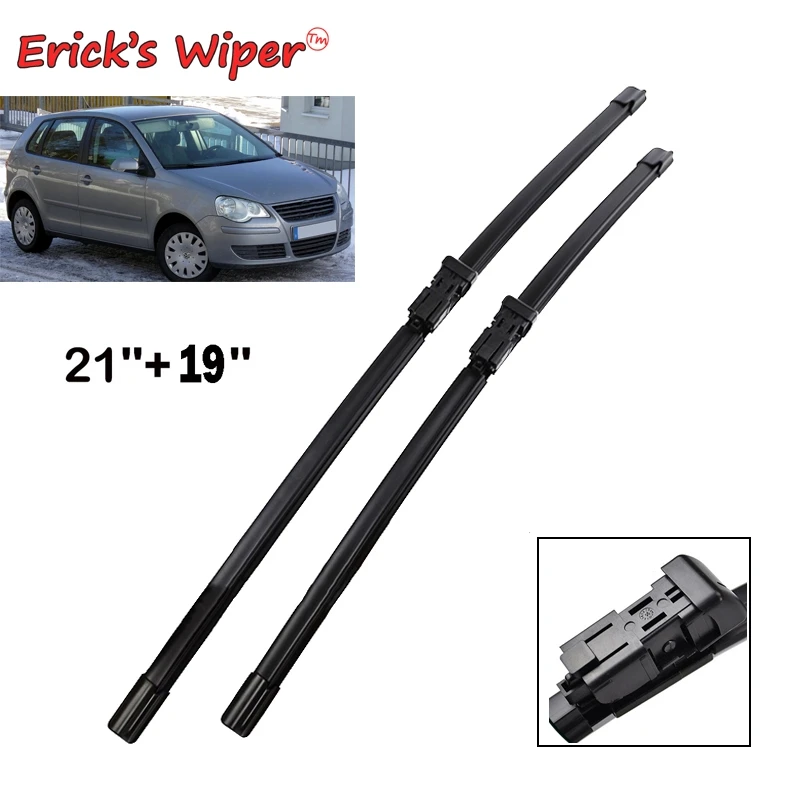 

Erick's Wiper Front Wiper Blades For VW POLO 2005-2009 9N3 Windshield Windscreen Front Window 21''+19'' (Not U type)