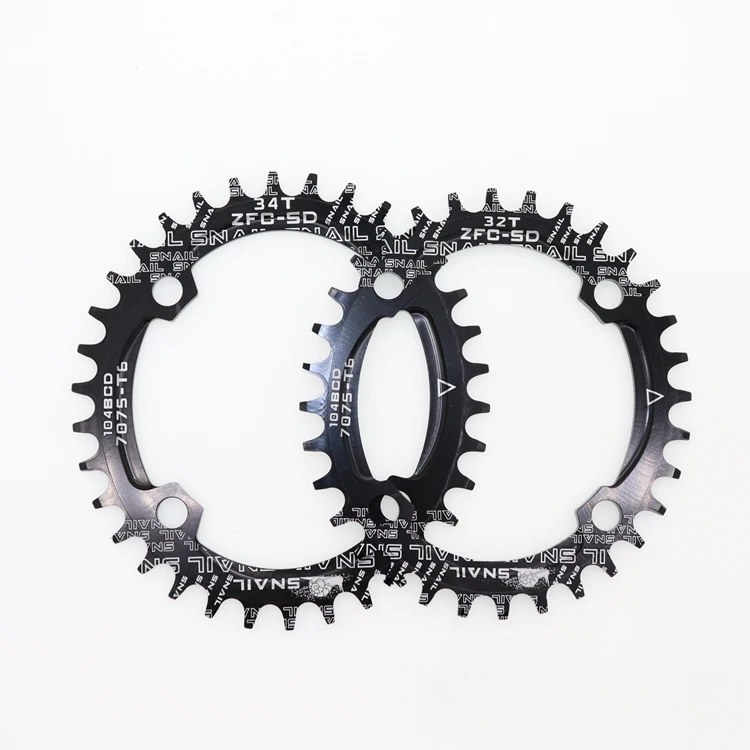 SNAIL Chainring 104 BCD Овальный 32 34 36 38T зуб узкий n широкий один сверхлегкий пластина MTB горный велосипед 104BCD дорожная цепь кольцо