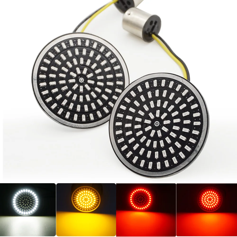 

Motorcycle Bullet Turn Signal Indicator Light Lamp 1156 1157 LED Inserts Light for Harley Touring Sportster Glide Dyna FLSTF CVO