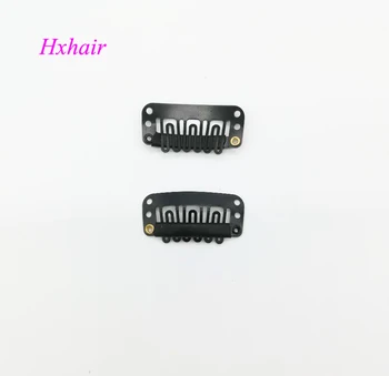 

Freeshipping - 200pcs 32mm Wigs Snap Clips / Toupee Snap Clips for Hair Extension / Weft Hair Extensions