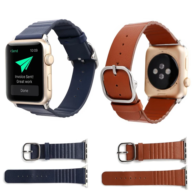 Кожаный ремешок для часов apple watch band 40 мм и браслет 44 спортивный iwatch 42 серия 3 2 1 38