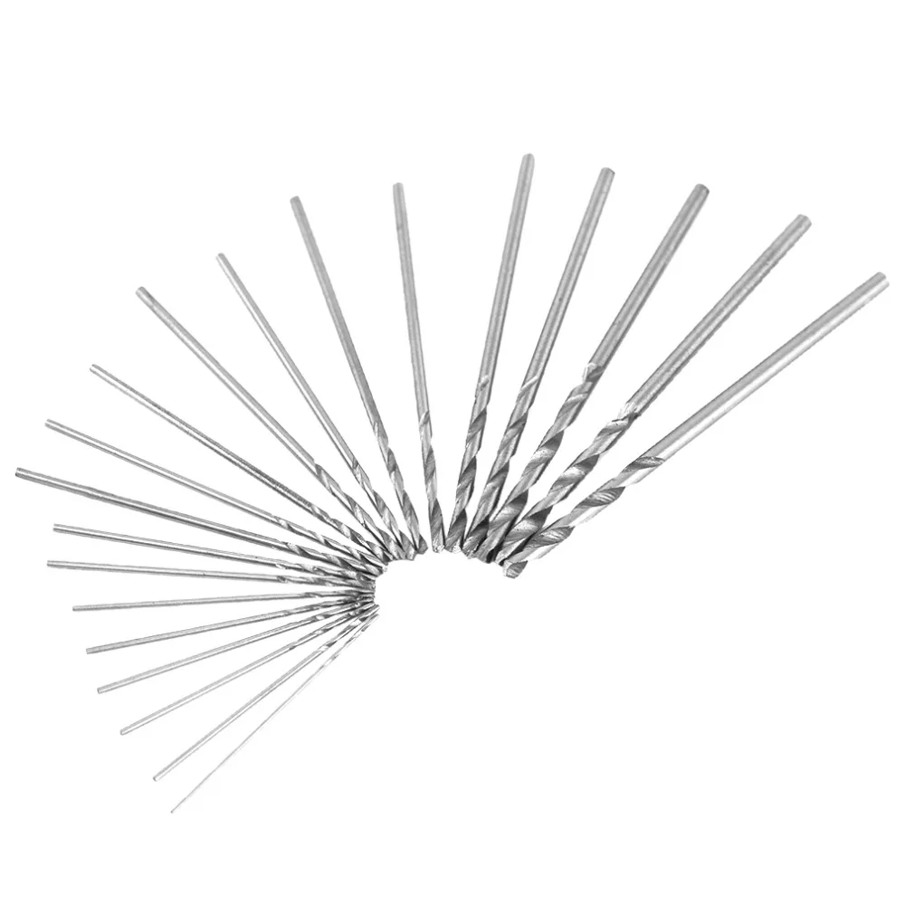 

20Pcs Mini HSS Micro High Speed Steel Twist Drill Bit Set Model Craft With Case Repair Parts 0.3mm-1.6mm