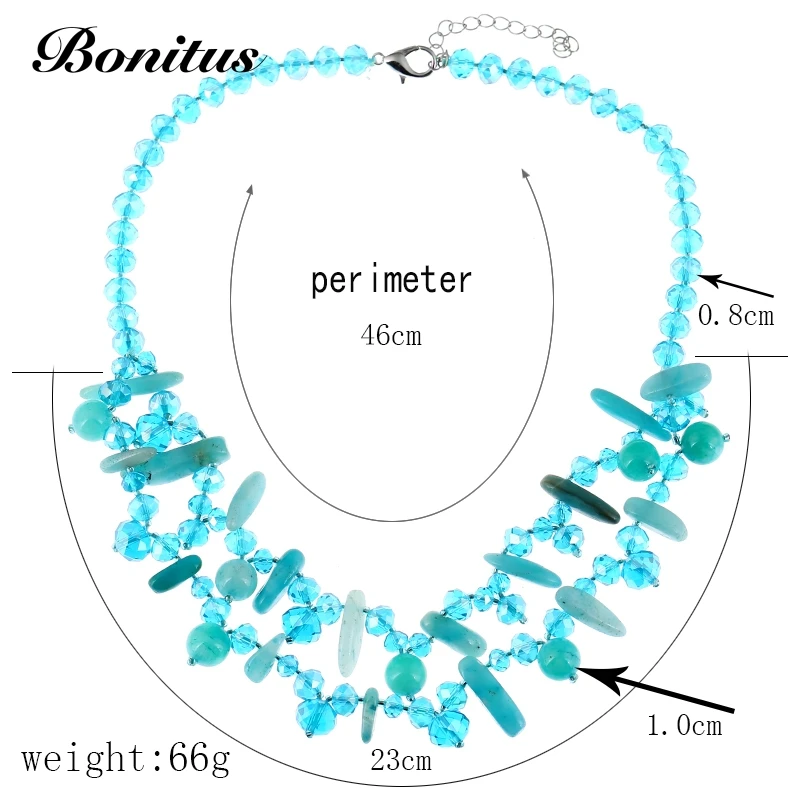 [Bonitus Jewelry] 2018 Новое поступление Модные Колье Заявление ожерелья Природный