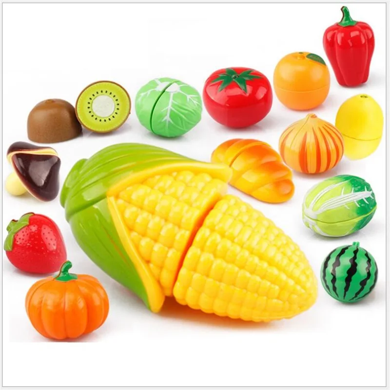 

Hot sale Cutting Fruit Vegetable Food Pretend Play Toy For Children Kid Educational kid's Kitchen Birthday children's day gifts