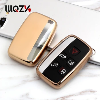 

Elegant TPU Car Key Cover Key Case Bag For Land Rover RANGE ROVER SPORT Freelander 2 DISCOVERY 4 Evoque Key Chain car styling
