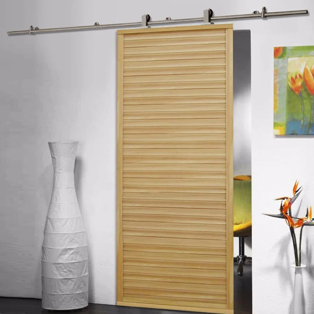 6.6 FT Modern Stainless Steel Sliding Barn Wood Door Closet Hardware