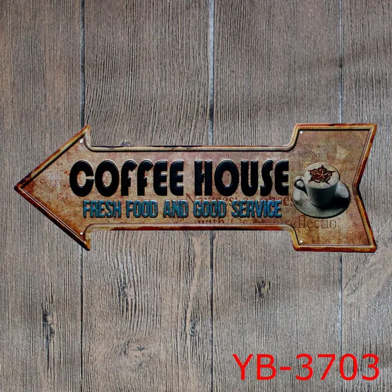 

Free Shipping! New Coffee House Tin Sign Metal Poster Advertising board Coffee Art Decor Board Wall Metal Sign Wall Sticker